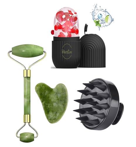 BLAXSTOC Jade Roller & Gua Sha Tool Set 4 99 g - Image 2