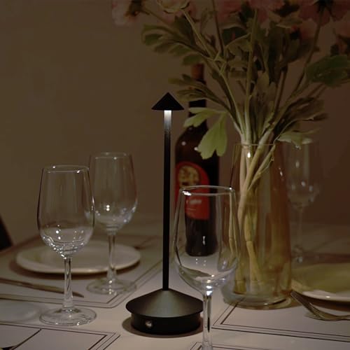 Lampe de bureau LED design noir mat rechargeable haute qualité