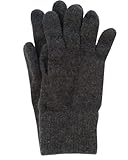 FosterNatur, Merino - Guantes de invierno para hombre, 100% lana extrafina, antracita, 8
