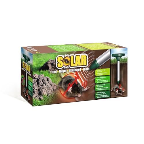 BSI - Puissant Répulsif Taupes - Solar - Ultrasons - Installation Facile Et Efficace - Jusqu'à 700m² - Fonctionne Avec l'Energie Solaire