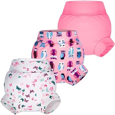 BIG ELEPHANT Baby Swim Diapers (3-Pack) - Reusable Swimming Diapers for Infants