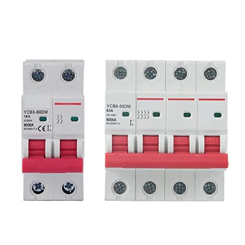 Disjoncteur 1000V DC 4P YCB9-80DM pour protection panneau solaire