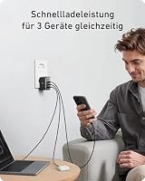 Anker 100W USB C Ladegerät, Anker 736 Charger (Nano II) Schnellladegerät, 3-Port USB C Netzteil für MacBook Pro/Air, Google Pixelbook, ThinkPad, Dell XPS, iPad Pro, Galaxy S26 Ultra, iPhone 17 Pro Max – Ansicht 6