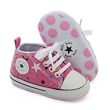 Baby Girls Boys Shoes Soft Anti-Slip Sole Newborn First Walkers Star High Top Canvas Denim Unisex In