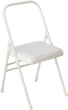 Aimeryup Guest House Yoga Folding Chair Desk Chair with Artificial Leather Padded Seat Metal Frame Shop 47X45X80CMSize47X44X80CM,ColorD