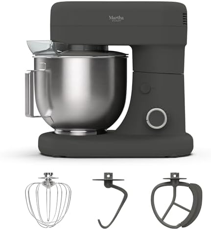 Martha Stewart 5.3QT Tilt Head Stand Mixer, 12 Speeds, Stainless Steel Bowl