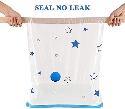 UOUNE Vacuum Storage Bags - 4 Pack Large Size (80 x 60cm) Compressed Reusable Storage Bags with Zip & Pump for Bedding, Double Duvet, Pillows, Quilt, Clothes, Dress, Coats, Curtains, Blankets, ect