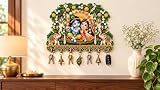wallxpert Radha Krishna Wall Mounted Designer Key Holder with Hooks
