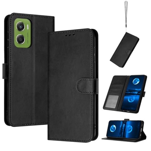 �X�}�z�P�[�X �Ή��@�� for Motorola Moto G06 �}�O�l�b�g���� �t���b�v�X�^���h �J�[�h�X���b�g �ϏՌ� PU���U�[ �E�H���b�g�J�o�[ Black