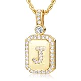 Meeshi Collares con inicial de oro para mujer, regalos para ella, regalos de cumpleaños, aniversario para esposa, ideas de regalo de cumpleaños, collar de letra de oro chapado en oro de 24 quilates