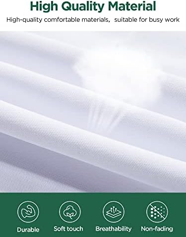 InnoGear Aprons 12 Pcs Chef Aprons with 2 Pockets Unisex Adjustable Men Aprons Women Aprons for Home Kitchen, Restaurant, Coffee house (White)
