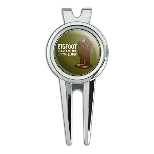 GRAPHICS & MORE Bigfoot Doesn't Believe in You Either Golf Divot Repair Tool and Ball Marker