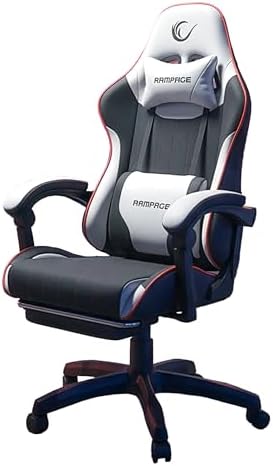 Rampage MC-6655B Vanguard Oyuncu Koltuğu, Siyah Gri, Ergonomik Yapı, Ayarlanabilir Sırt ve Yükseklik, Gaming Chair - Görsel 1
