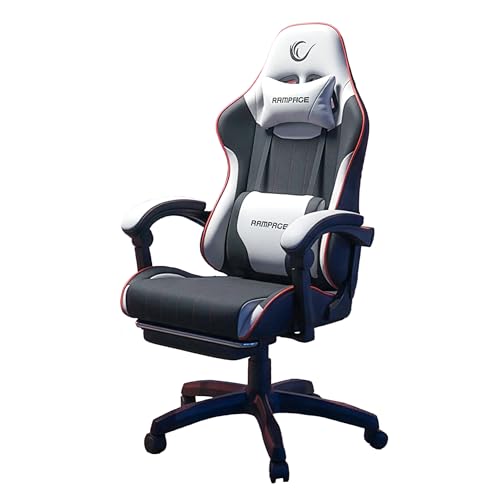 Rampage MC-6655B Vanguard Oyuncu Koltuğu, Siyah Gri, Ergonomik Yapı, Ayarlanabilir Sırt ve Yükseklik, Gaming Chair