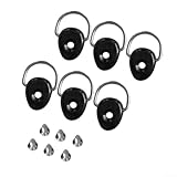 6Pack Nylon D Rings with Screws for Paddle DFor Ring Boat Tie Down Loop Shackle, Fishing Rigging Fitting Buckle Compatible with Canoe and Boat, 304