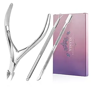 YINYIN 3-in-1 Cuticle Trimmer with Pusher and Cutter