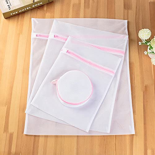 Pack Of 4 Mesh Laundry Bag-1Extra Large 1Large 1Medium&1Bra Bags Laundry Premium Wash Bags Fine Net Laundry Bags,Laundry Bag For Washing Machines Mesh Wash Bag For Delicates Blouse Bra Uderwear Sock #TOP1