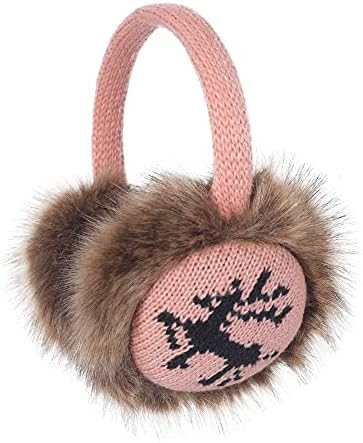 ZLYC Women Fashion Print Faux Fur Ear Warmers Winter Outdoor Earmuffs