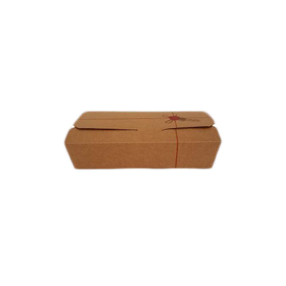 Generico Box Contenitore Carta Marrone Naturale Asporto 300x165H70mm, 40 Pz