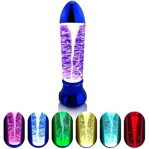 ZGDYUI 11” Tornado Lamp, Decoration Lamp, Automatic Color Changing lamp, Tornado Twister Hurricane Light with Automatic Color Changing USB Cable/Battery Powered Home Perfect Room Decor (Blue) Cover