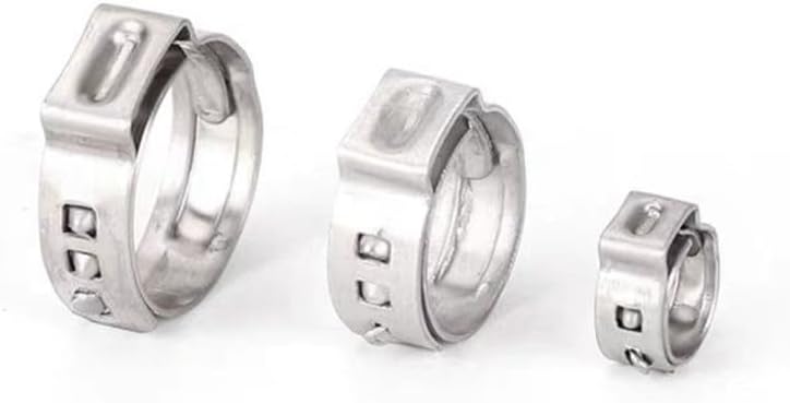 metal clamps,Pipe Clamp, Hose Clamps304 Stainless Steel 22.0mm-50.0mm Single Ear Hose Clamps SS304 Clips One Ear Stepless Pipe Clamp,(40mm)(47.5mm)