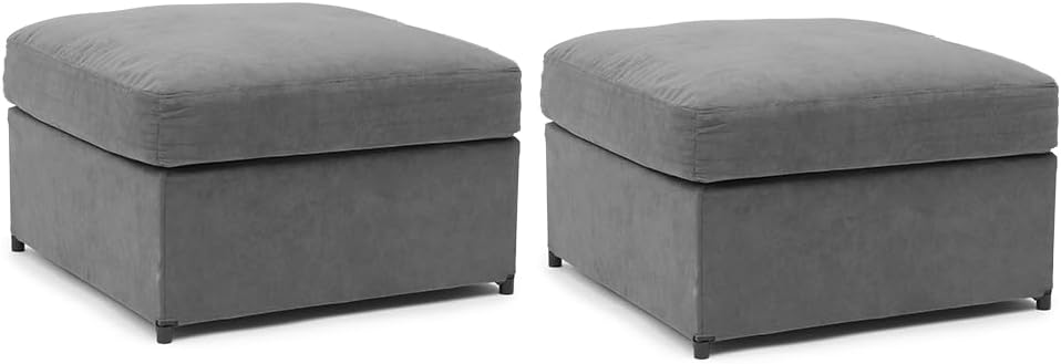 Modular Sectional Sofa Cloud Couch Changeable Couch Ottoman to Extend Your Sofa Grey