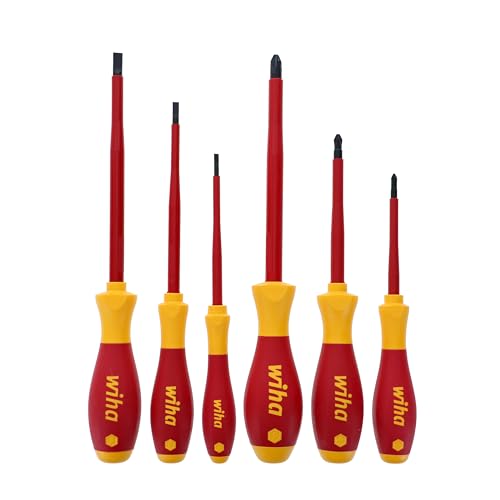 Wiha Insulated Screwdriver Set, 6-Piece 1000V Electrician Tool Kit | 1000V VDE…
