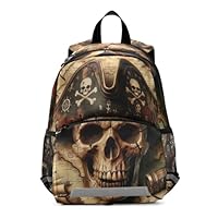 RPLIFE Pirate Skull Treasure Map Toddler Backpack for Boys Girls, Mini Kids School Backpacks Preschool Backpacks