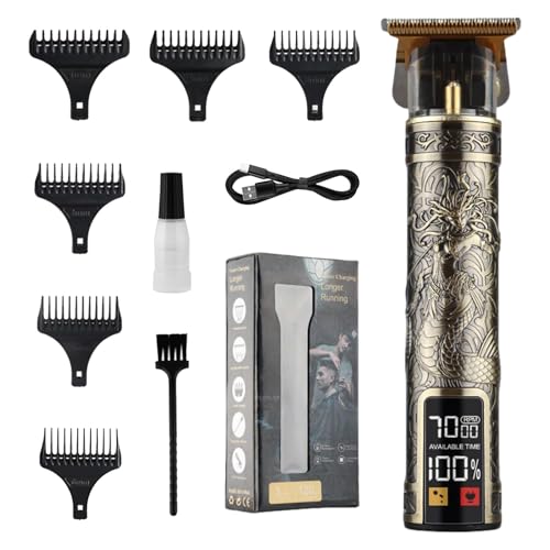 Tondeuse à Barbe pour Hommes - Appareil De Coupe Électrique Sans Fil - Kit de Toilettage avec Machine à Couper les Cheveux Sans Fil pour Père, Fils et Petit Ami