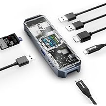 PHOTOOLEX USB C Hub7 in 1 with HDMI Port 4K@60Hz, 100w PD Power Delivery, 3 USB-A 5Gbps Data Ports, SD/TF Card Reader, Desigend for MacBook Air, MacBook Pro, XPS, and More