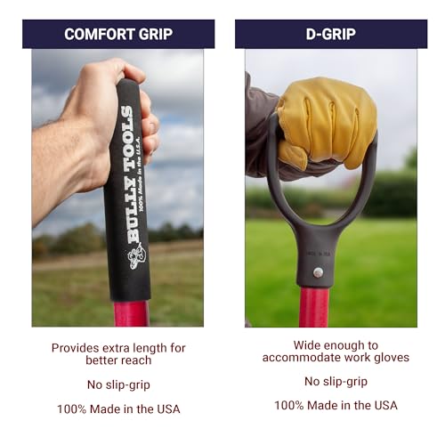 Bully Tools 82515 Shovel - 14-Gauge Round Point Gardening Shovel, Fiberglass Handle Image 4