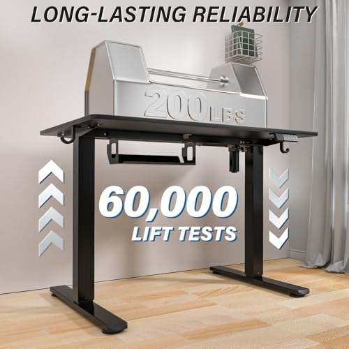 Image of Kingant Standing Desk, 35x20 Inch Electric Height Adjustable Computer Desk