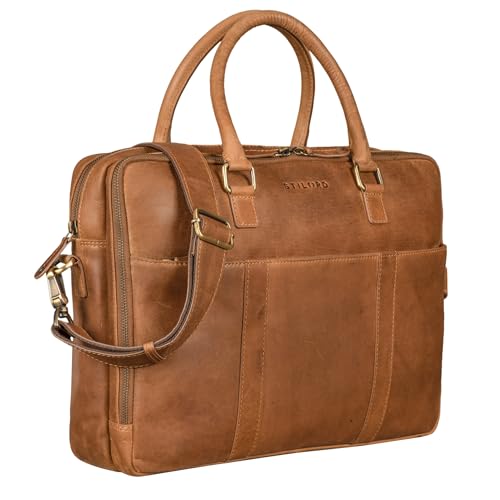 Sac business cuir grand format STILORD avec compartiment PC portable 15.6