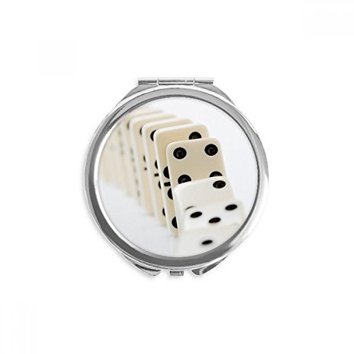Miroir de maquillage pai gow dominos fait main de 2,6"