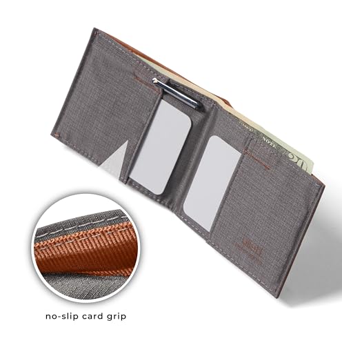 Image of Allett Sport Wallet, RFID Blocking Slim (Leather, Hazel Brown) | Slim Minimalist Front Pocket Leather Sport Wallet, RFID Blocking, Water-Resistant, Holds 4-24+ Cards & Cash, Men & Women