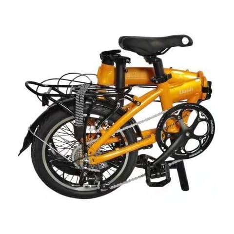 SOLOROCK 16" 3 Speed IHG Aluminum Folding Bike, Dash-16-3S-IHG, with 3 Speed Nexus IHG, Fenders & Alloy Rear Rack, with Stainless Steel Spokes & Stainless Steel Fender Stays (Pearl Orange) Cover