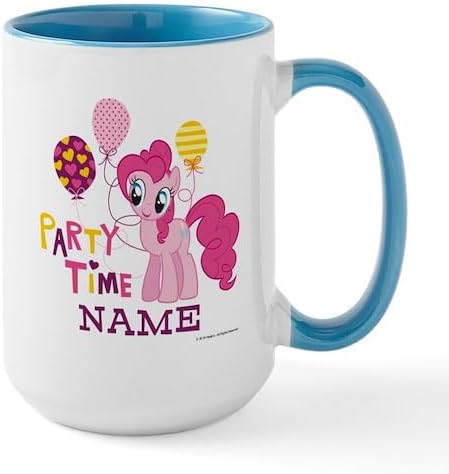 CafePress Custom Personalized MLP Pinkie Pie Party Time Personalized Large Mug 15 oz (444 ml) Ceramic Coffee Mug