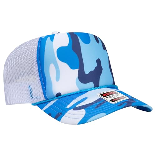 BROTHER TRUCKERS The World's Greatest Polyester Trucker Hat Blank in 73+ Colors - Wholesale & Bulk Unisex Baseball Snapback Hat (US, Alpha, One Size, Blue Camo/White)