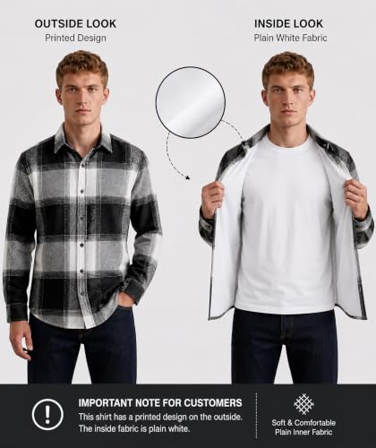 DEEMOON Men's Black Checkered Shirt - Image 5