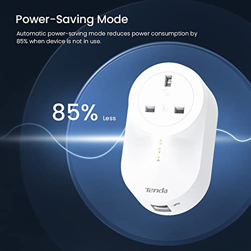 Tenda Powerline Ethernet Adapter Kit With Av1000 Gigabit Port, Plug & Play, Ethernet Over Power, Nano Size Powerline, Ideal For 4K Video Streaming And Gaming, Wired Connection Only - Ph6 #TOP2