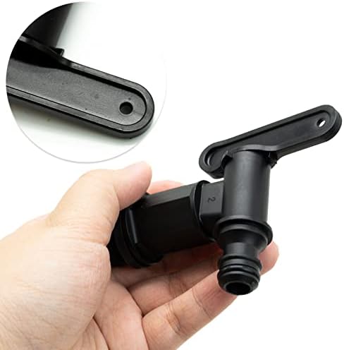 Plastic Snap-Fit Water Butt Rain Barrel Tap - BlackWater Butt Rain Water Collection Barrel Tap, Black Plastic Push-Fit