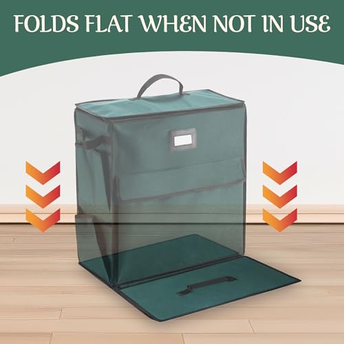 Wrapping Paper Storage Center - Portable Gift Wrap Station to Stow and Organize Flat Sheets, Holiday Gift Bags, Bows, and Ribbons by Elf Stor (Green) by Elf Stor - Image 5