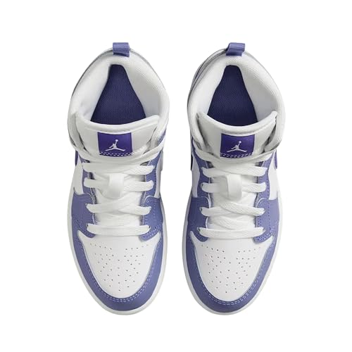 Jordan 1 Mid Little Kids' Shoes (Dusty Amethyst/White/Court Purple)3