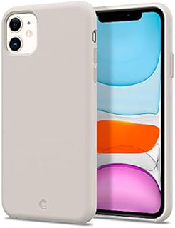 CYRILL by Spigen Silicone Designed for iPhone 11 Case, Silky-soft touch Slim Protective Cover Protection with Microfiber lining inside for iPhone 11 Case - Stone