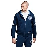 GAME 7 x NBA Officially Licensed Men's Full-Zip Up Long Sleeve Hooded Fleece Sweatshirt, Minnesota Timberwolves, L, Navy