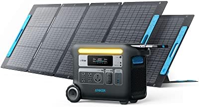Anker SOLIX F2000 Portable Power Station, PowerHouse 767, 2048Wh GaNPrime Solar Generator with 200W Solar Panel, LiFePO4 Batteries, 4 AC Outlets Up to 2400W for Home, Power Outage, Outdoor Camping
