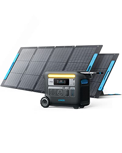 Anker 767 Solar Generator, 2048Wh Ganprime Powerhouse With 2×200W Solar Panels, Portable Power Station With Lifepo4 Batteries, 4 Ac Outlets Up To 2400W For Home, Power Outage, Outdoor Camping, Rv #TOP6