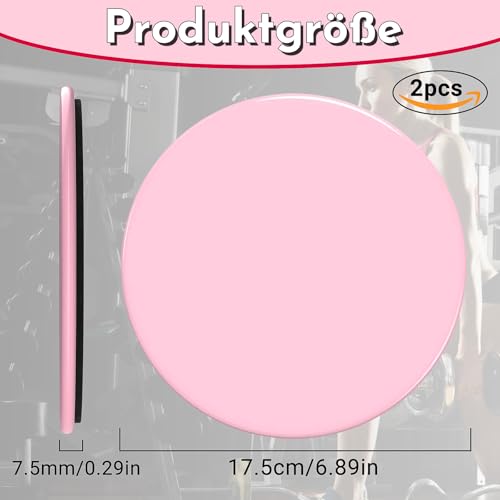 Sliders Fitness,2 Stück Exercise Sliders Fitness Multifunktions Doppelseitige Gleitscheiben Disc Slides mit Tragetasche für Fitnessstudio Teppichboden Hartholzboden