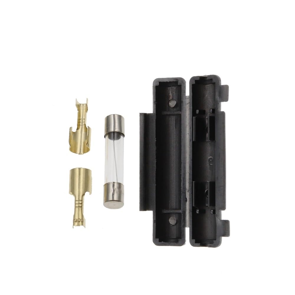 Portafusibile in Vetro 6 * 30MM Presa Fusibile 6X30MM Guscio di Vibrazione Nero/Bianco Tipo di Vibrazione Presa for Fusibile Scafo di Arachidi(3A,Black_10PCS)