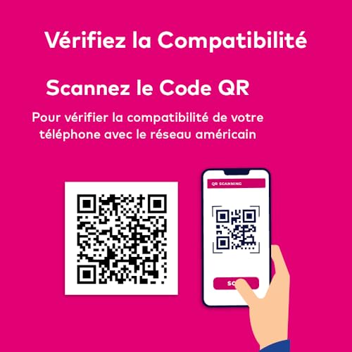 USA eSIM 14 Jours. Réseau T-Mobile avec Données Illimitées à Haute Vitesse, Appels Locaux et SMS aux USA (Hawaï Inclus). Recevez eSIM Même Jour par Email et Commencez à Utiliser Immédiatement!